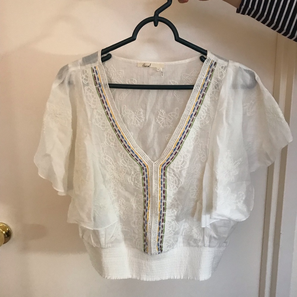 Anthropologie white top